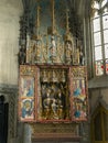 Krivoklat, Czech Republic,February 17, 2020: Krivoklat, Gothic altar, Chapel of the Coronation of the Mary