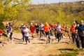 Krivoy Rog, Ukraine - 21 April, 2019: Marathon running race people competing in fitness and healthy lifestyle