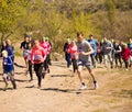 Krivoy Rog, Ukraine - 21 April, 2019: Marathon running race people competing in fitness and healthy active lifestyle