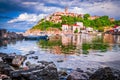 Vrbnik, Croatia - Beautiful village of Krk Island, Dalmatia, Adriatic Sea landscape Royalty Free Stock Photo