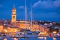 Krk. Island town of Krk evening waterfront view