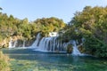 Waterfalls, lakes Skradinski Buk in Krka National Park, Dalmatia, Croatia, Europe Royalty Free Stock Photo