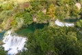 Waterfalls, ponds and many species of plants in Krka National Park, Dalmatia, Croatia, Europe Royalty Free Stock Photo