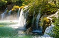 Krka National Park, waterfall Skradinski buk, Croatia. Royalty Free Stock Photo