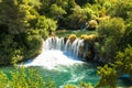 Krka National Park, waterfall Skradinski buk, Croatia. Royalty Free Stock Photo