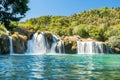 Krka National Park, waterfall Skradinski buk, Croatia. Royalty Free Stock Photo
