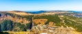 Krkonose - Giant Mountains panorama. View from lookout point on Snezka Mountain Royalty Free Stock Photo