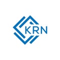 KRN letter logo design on white background. KRN creative circle letter logo concept ign Royalty Free Stock Photo