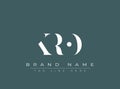 KRO abstract letter logo design Royalty Free Stock Photo