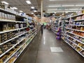 Kroger retail store interior Christmas Eve on Columbia Road pasta aisle