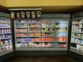 Kroger retail store interior Christmas Eve on Columbia Road wide view dairy butter section