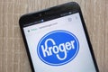 Kroger website displayed on a modern smartphone Royalty Free Stock Photo