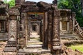 Krol Ko temple, decorative doorways ruins day