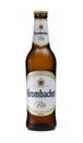 Krombacher Pils beer bottle isolated on white background Royalty Free Stock Photo