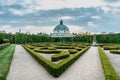 Kromeriz,Czech Republic.Flower Garden built in Baroque French-style,included in UNESCO world heritage list.Labyrinth of green