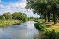 The Kromme Rijn, Bending Rhine River and green surroundings around, The Netherlands