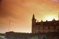 Kronborg castel, silhouette Royalty Free Stock Photo