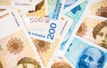 Krone Banknotes Closeup