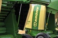 Krone tractor and logo Royalty Free Stock Photo