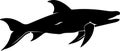 Kronosaurus Black Silhouette Generative Ai Royalty Free Stock Photo
