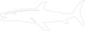 Kronosaurus Outline Silhouette Generative Ai Royalty Free Stock Photo