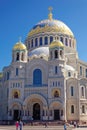 Kronstadt Naval Cathedral of Saint Nicholas near the Saint-Petersburg, Russia Royalty Free Stock Photo
