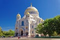 Kronstadt Naval Cathedral of Saint Nicholas near the Saint-Petersburg, Russia Royalty Free Stock Photo
