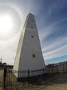 Kronstadt promenade to the pier with a lighthouse . St. Petersburg.Russia