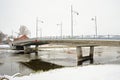 Kroonuaia bridge over river Emajogi, Tartu, Estonia