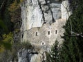 Kropfenstein Castle or Ruine der Burg Kropfenstein oder HÃÂ¶hlenburg Kropfenstein Casti Grotta or Ruina Grotta, Waltensburg Royalty Free Stock Photo