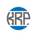 KRP letter logo design on white background. KRP creative initials circle logo concept. KRP letter design Royalty Free Stock Photo