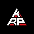 KRP triangle letter logo design with triangle shape. KRP triangle logo design monogram. KRP triangle vector logo template with red Royalty Free Stock Photo