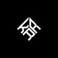 KRR letter logo design on black background. KRR creative initials letter logo concept. KRR letter design Royalty Free Stock Photo