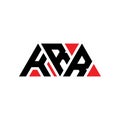 KRR triangle letter logo design with triangle shape. KRR triangle logo design monogram. KRR triangle vector logo template with red Royalty Free Stock Photo