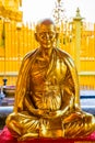 Kruba Srivichai statue at Phrathat Hariphunchai temple Royalty Free Stock Photo