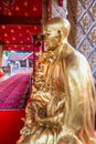 Kruba Srivichai statue at Phrathat Hariphunchai temple Royalty Free Stock Photo