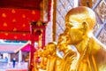 Kruba Srivichai statue at Phrathat Hariphunchai temple Royalty Free Stock Photo