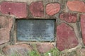 Commemoration plaque for donation of money for waterhole in Kruger National Park