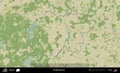 Kruhlaje District outlined, Belarus. Topographic Humanitarian Royalty Free Stock Photo
