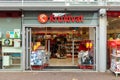 Kruidvat shop with sign logo above the entrance