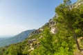 View from Kruja castle of old town in beautiful sunny day. Royalty Free Stock Photo