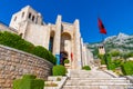 KRUJA, ALBANIA, SEPTEMBER 28, 2019: National museum of Gjergj Kastrioti Skanderbeg at castle of Kruja in Albania Royalty Free Stock Photo