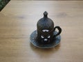 Kruje, 30th august: Traditional Coffee Sugar Bowl from Restaurant in Old Bazaar of Kruje in Albania