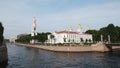 Krukov Channel and the Naval Nikolsky Cathedral background in the summer Royalty Free Stock Photo