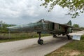 KRUMOVO, PLOVDIV, BULGARIA - 29 APRIL 2017: Fighter-Bomber Mikoyan-Gurevich MiG-23 in Aviation Museum near Plovdiv Airport