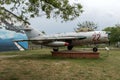 KRUMOVO, PLOVDIV, BULGARIA - 29 APRIL 2017: Fighter Mikoyan-Gurevich MiG-17 Aviation Museum near Plovdiv Airport