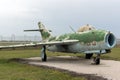 KRUMOVO, PLOVDIV, BULGARIA - 29 APRIL 2017: Fighter Mikoyan-Gurevich MiG-15 Aviation Museum near Plovdiv Airport