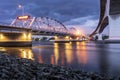 Krungthep - Rama III Bridge,Thon Buri in Bangkok Thailand. Metal brige