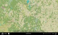 Krupki District outlined, Belarus. Topographic Humanitarian Royalty Free Stock Photo