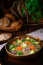 A krupnik a delicious Polish barley soup